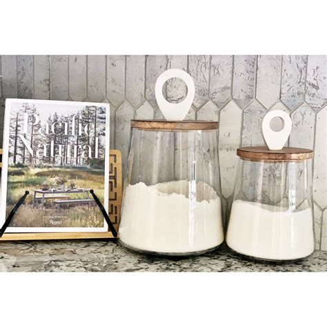 Freshen Up Your Kitchen Or Bathroom With This Modern Glass Jar Measures 7 Round X 11 75 H