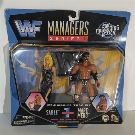 Wwe Wwf 1997 Jakks Managers Series 1 Sable And Marc Mero Figures In