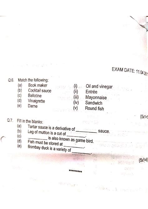 Ihm Diploma Food Production All Subjects Question Papers Ihm Notes