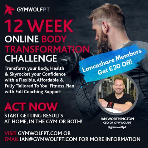 Lancashare Members Get £30 Off 12 Week Online Body Transformation
