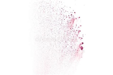 Abstract Pink Powder Explosion On White Background Freeze Motion Of