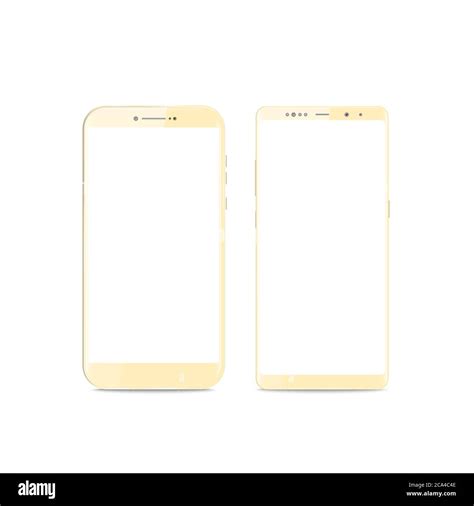 New Realistic Mobile Gold Smartphone Modern Style Vector Smartphone