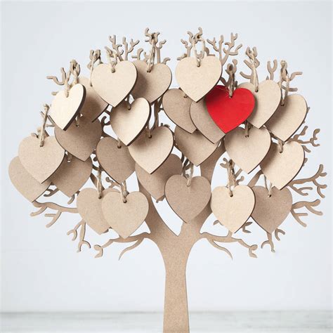 Write something kind you would like to do. wishing tree large wooden guest book by craft heaven ...