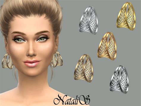 Cage Hoop Earrings By Natalis At Tsr Sims 4 Updates