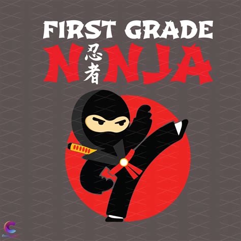 First Grade Ninja Svg Back To School Svg 1st Grade Svg Ni Inspire