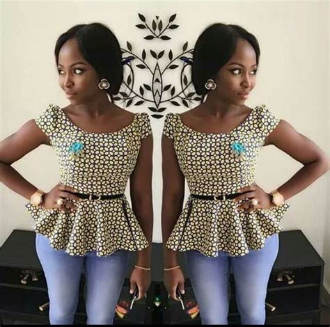 Description on ne saurait trop insister sur la polyvalence du tissu d'ankara; Joli haut en pagne | Latest african fashion dresses ...