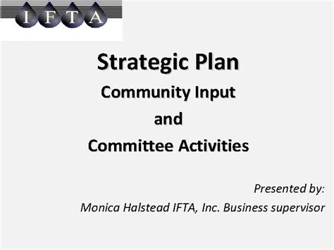 Strategic Plan Community Input And Committee Activities Presented