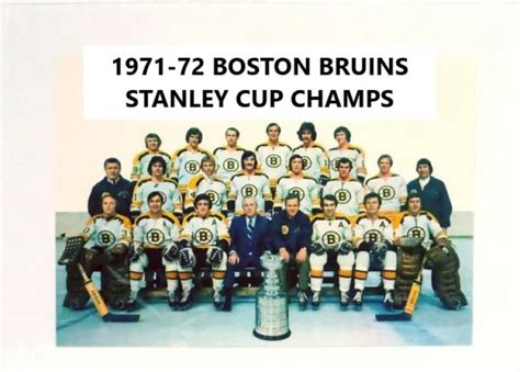 Boston Bruins 1971 72 Team 8x10 Photo Hockey Picture Nhl Stanley Cup