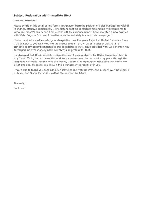 Letter Of Resignation 中文 Resignation Letter Example Ukibona