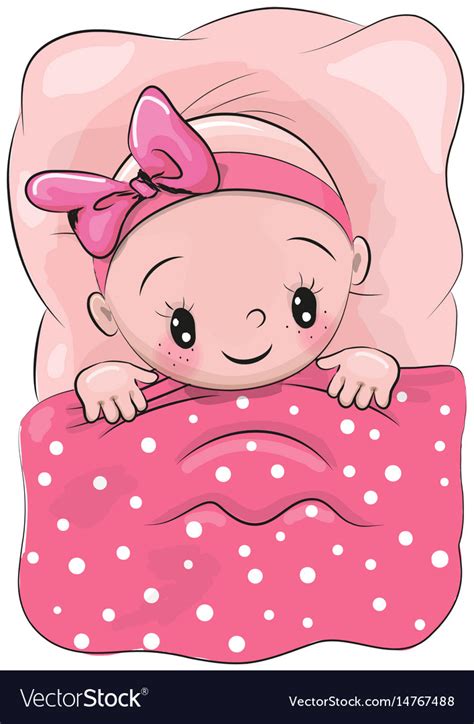 Cute Cartoon Sleeping Baby Royalty Free Vector Image