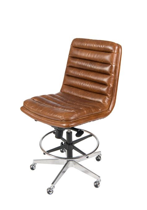 Armless taupe desk chair $495. Executive Armless Leather Swivel Office Chair | The ...