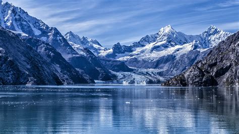 Nature Mountains Cold Winter Water Clouds Sky Landscape Ice