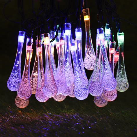 2030leds Garden Dreamy Fairy Lights Solar String Lights Water Droplet