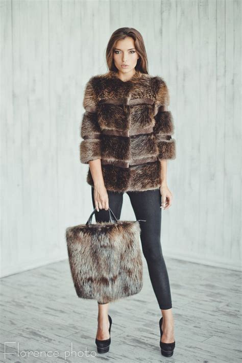 Fur Tote Bag Real Fur Handbags Brown Fur Purse T For Etsy Beaver