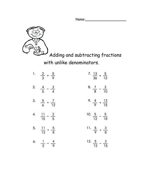 It is a bit harder to add fractions with unlike denominators than with like denominators. Adding And Subtracting Fractions With Unlike Denominators Activities | Fractions | Pinterest ...