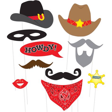 Western Photo Booth Props 10pc Walmart Free Printable Western