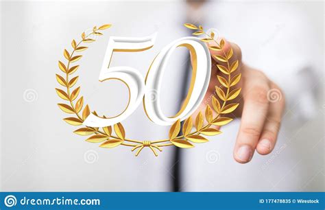A 50 Years Anniversary Celebration Logotype With Elegant Celebration
