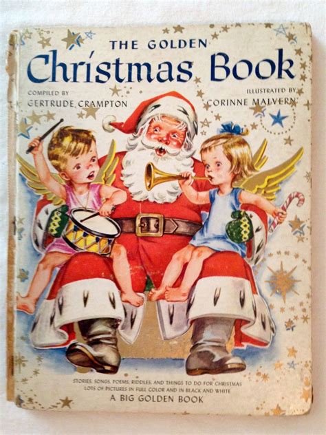 Book The Golden Christmas Book Vintage Hardback With Foldout Tissue
