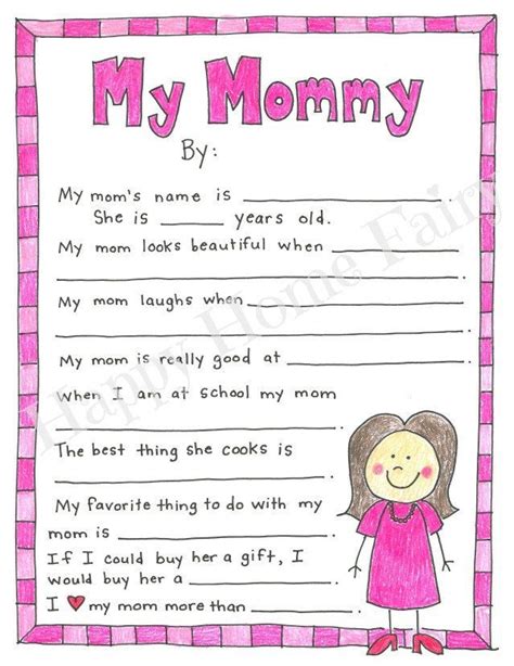 Free Printable Mothers Day Cards For Elementary Kids
