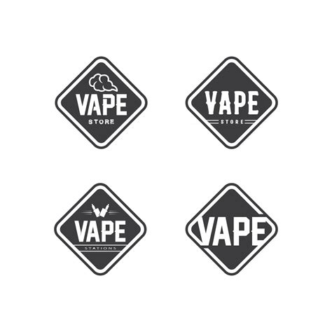 Vape And Vapor Logo Icon Smoke Vector And Set Design For Vapers Vaping