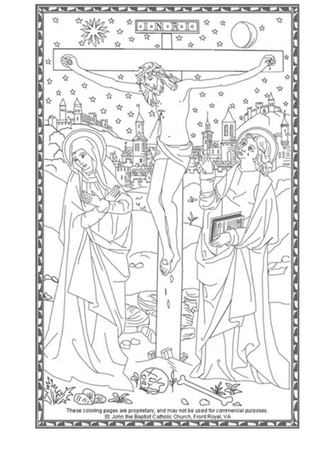 The Crucifixion Coloring Sheet Printable Pdf Download