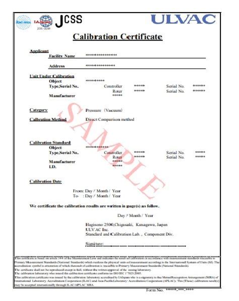 11 Calibration Certificate Templates Free Printable Word And Pdf