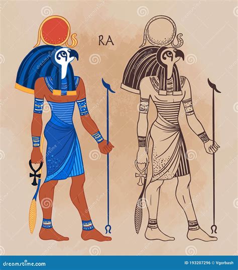 Portrait Of Ra Egyptian God Of Sun Most Important God In Ancient