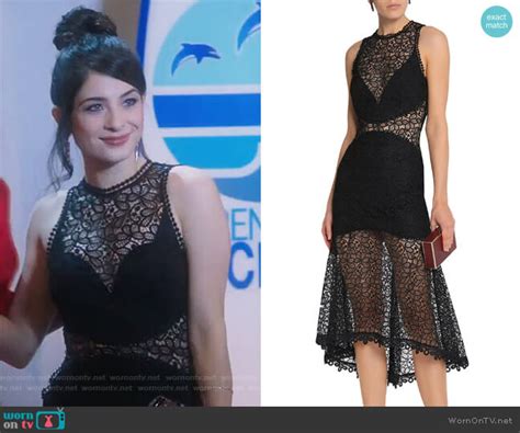 Wornontv Alexiss Black Sleeveless Floral Lace Dress On Famous In Love