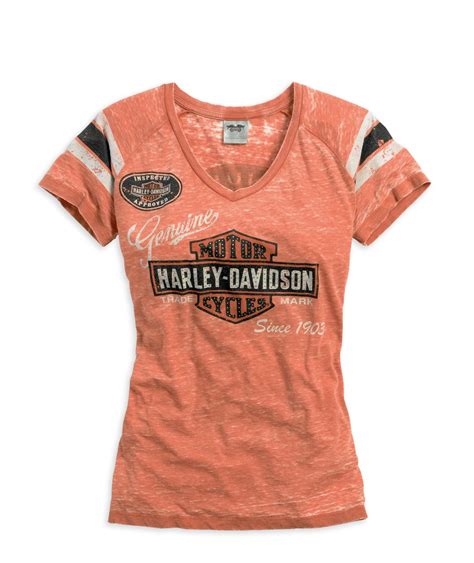 Harley Davidson Women S Genuine Oil Can Burnout Tee Harley Davidson