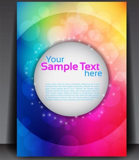 Free Fantastic Magazine Flyer Template With Colorful Abstract