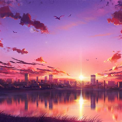 Sunset Anime Wallpaper X R Wallpapers Anime Scenery Riset