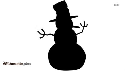 Snowman Cartoon Silhouette Vector Clipart Images Pictures