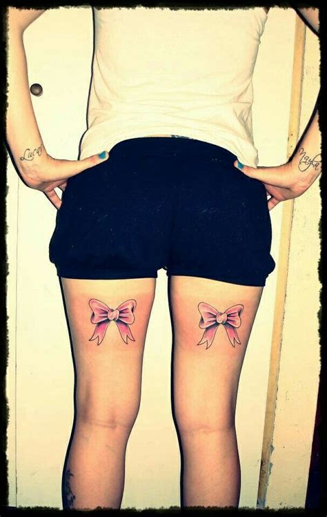 Pin By Kallie Tinnel On Tattoo Pink Bow Tattoos Leg Tattoos Women Bow Tattoo