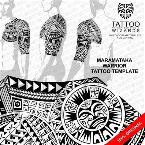 Maramataka Warrior Tattoo Stencil Template Design Tattoo Wizards