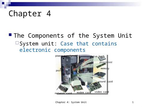 Ppt Chapter 4 System Unit1 Chapter 4 The Components Of The System