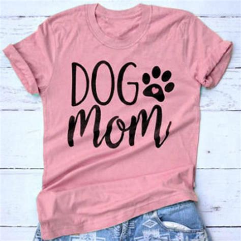 Top Casual Dog Mom Shirt Vinyl Shirts Tee Shirts Training Your Dog