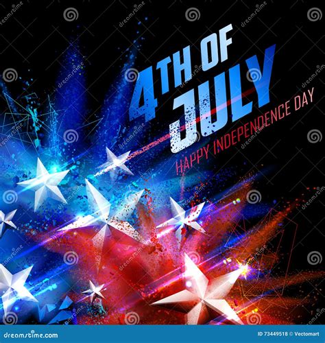 Fourth Of July Background For Happy Independence Day America Stock