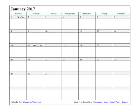 Kostenloses Blank Calendar Sample