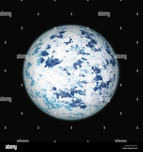 Realistic Blue Planet Isolated On Black Background Elements Of This