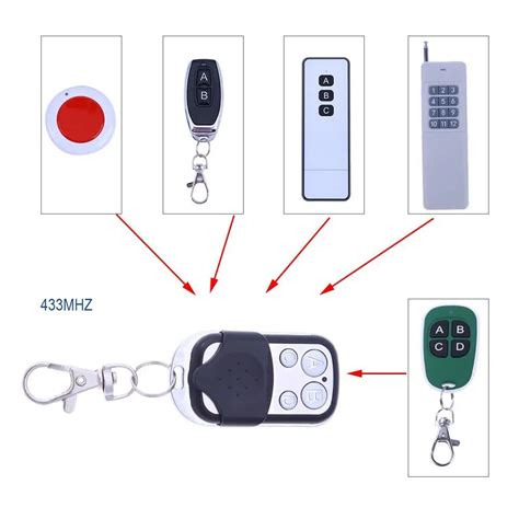 433mhz Remote Controller 4 Channels Wireless 433 Control Abcd 4 Buttons