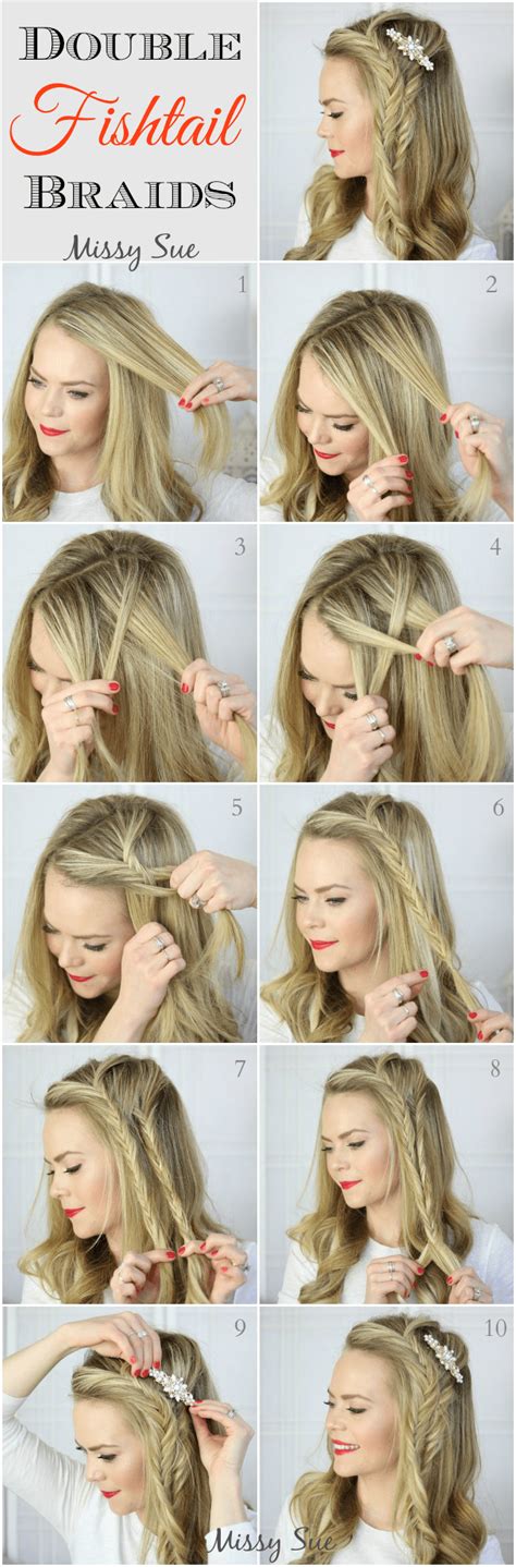 In the world of hairstyles, you can't survive if you haven't seen and tried at least the simplest of braiding tutorials: Braid 5-Double Fishtail Braids