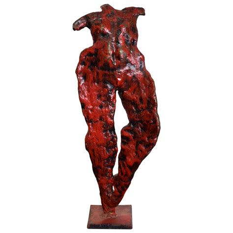 43h Large Mid Century Modern Nude Bronze Abstract Dancer Sculpture