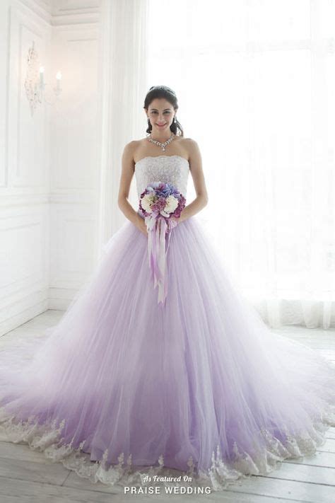 Utterly Romantic Lavender Ombre Gown From Yns Wedding With Delicate