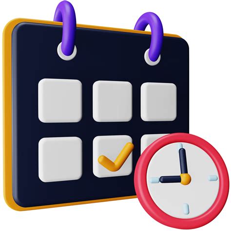 Date And Time 3d Rendering Isometric Icon 13363810 Png