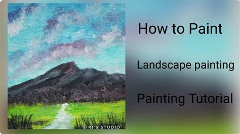 How To Paint Easy Landscape Acrylic Painting Tutorial For
