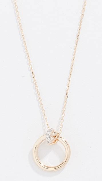 Adina Reyter 14k Diamond Knot Loop Necklace Shopbop