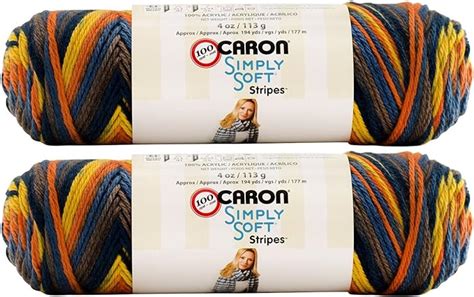 Bulk Buy Caron Simply Soft Stripes 100 Acrylic Yarn 2