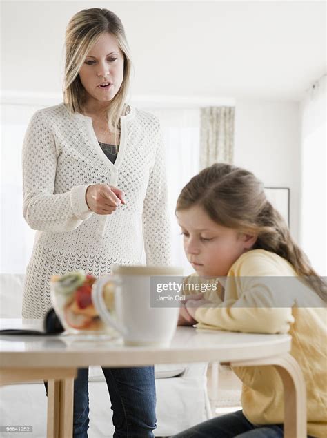 Mother Scolding Daughter High Res Stock Photo Getty Images