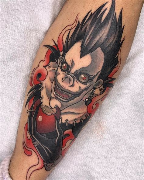 41 Ryuk Tattoos Unveiling The Enigma Of The Death Note God Psycho Tats