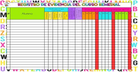 Hojas Para El Registro De Tareas Curso Remedial Apoyo Y Casa